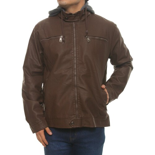 Chamarra Pu Capucha para Hombre American Fly