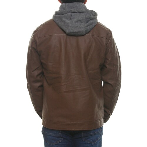 Chamarra Pu Capucha para Hombre American Fly