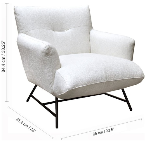 Sillón Ocasional Jack Tela Blanco Liz