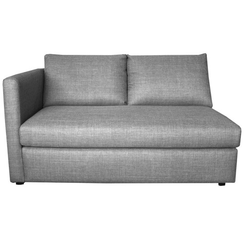 Sofá Izquierdo Cozy Tela Gris Liz