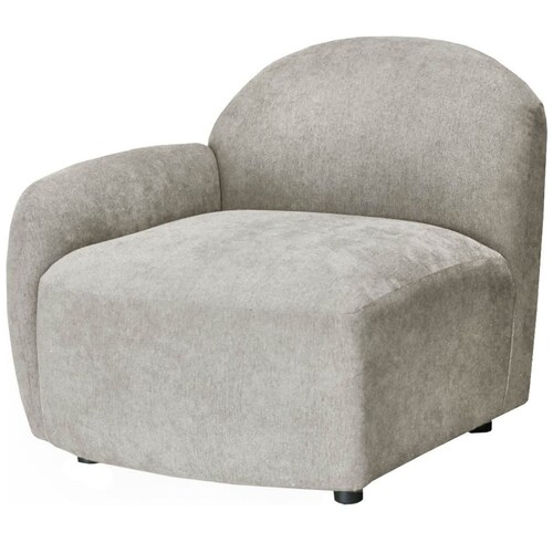 Sillón Individual Brazo Izquierdo Verri Tela Gris Liz