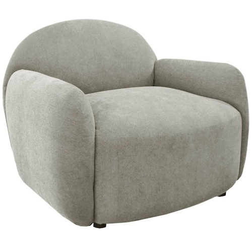Sillón Individual con Brazos Verri Tela Gris Liz