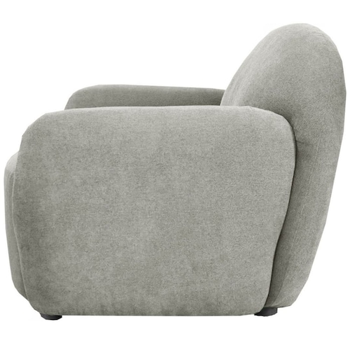 Sillón Individual con Brazos Verri Tela Gris Liz