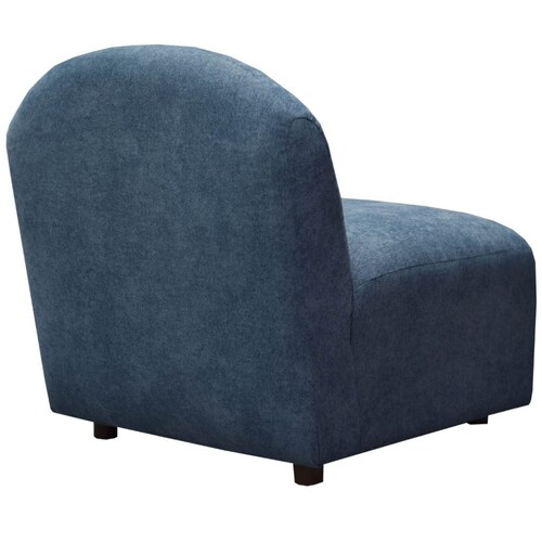 Sillón Individual Sin Brazos Verri Tela Azul Liz