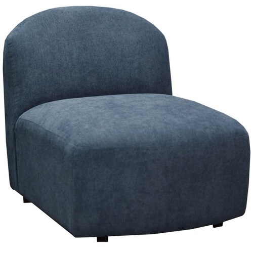Sillón Individual Sin Brazos Verri Tela Azul Liz