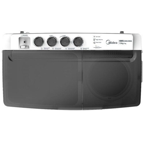 Lavadora Midea Blanca Doble Tina 19Kg Mt100W190