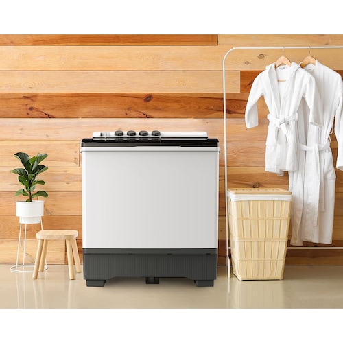Lavadora Midea Blanca Doble Tina 19Kg Mt100W190
