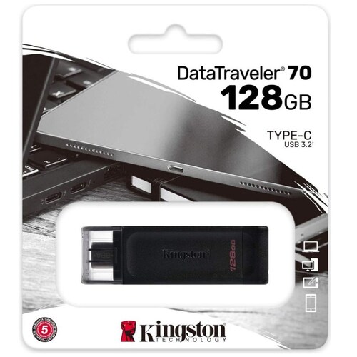 Memoria Usb Kingston 128Gb Tipo C Negra