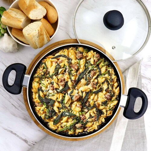 Cazuela Oster con Tapa Aluminio con Antiadherente Negro