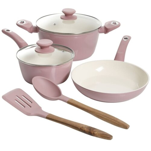 Batería Gibson Home 7 Piezas Cerámica Lavanda
