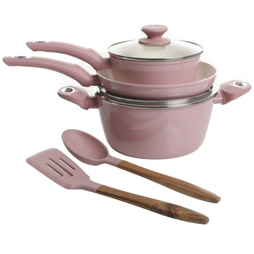 Batería Gibson Home 7 Piezas Cerámica Lavanda