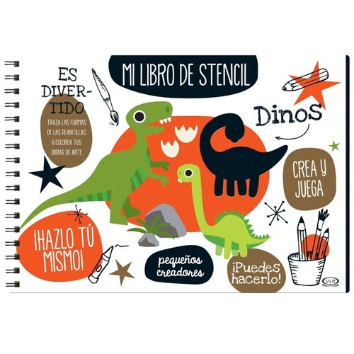 Dinos, Mi Libro de Stencil Vergara & Riba