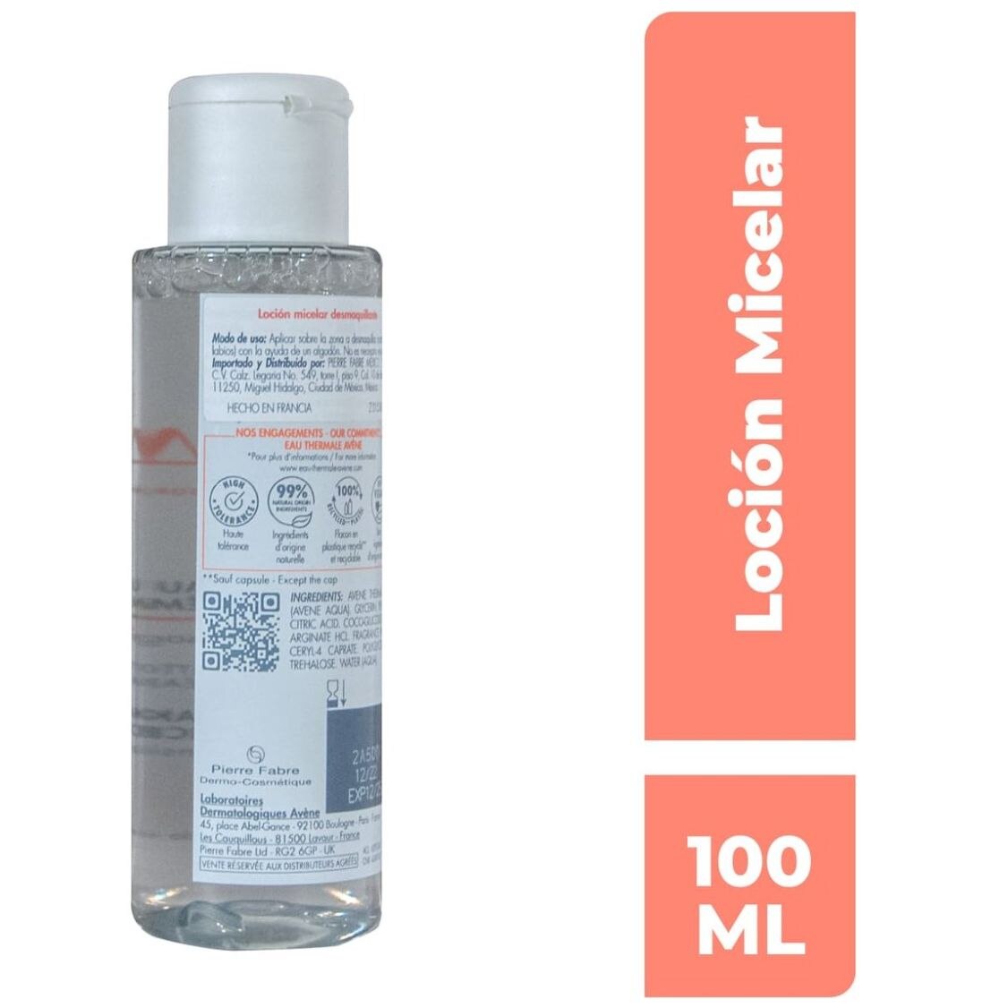 Avène Agua Micelar Desmaquillante 100 ml image number 1