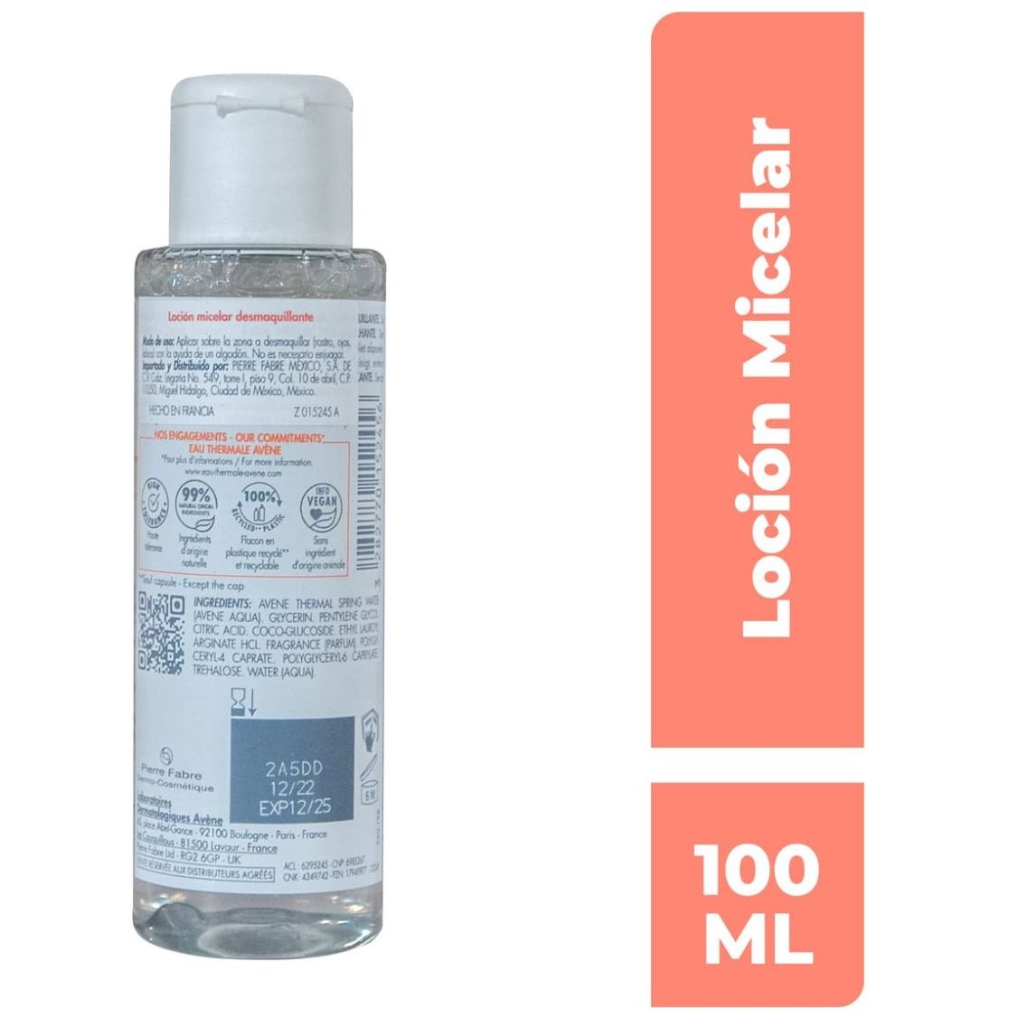 Avène Agua Micelar Desmaquillante 100 ml image number 2
