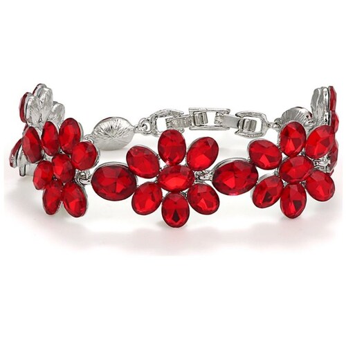 Pulsera Flores con Cristal Roxxy Bijoux