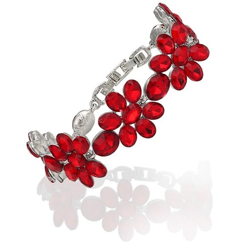 Pulsera Flores con Cristal Roxxy Bijoux
