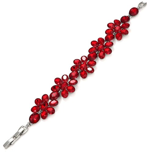 Pulsera Flores con Cristal Roxxy Bijoux