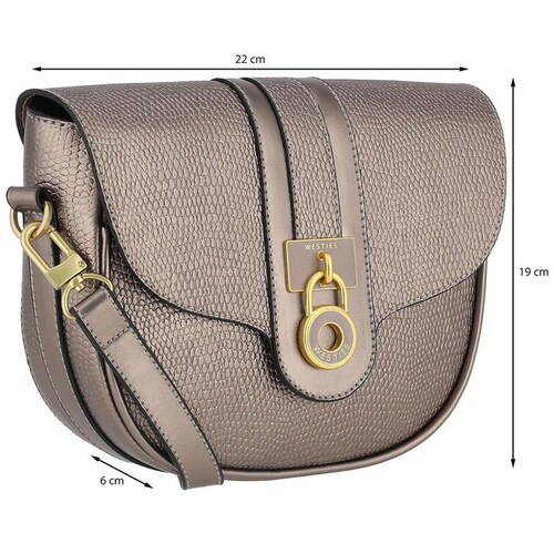 Bolsa Cross Body Gris Oscuro Metálico Westies