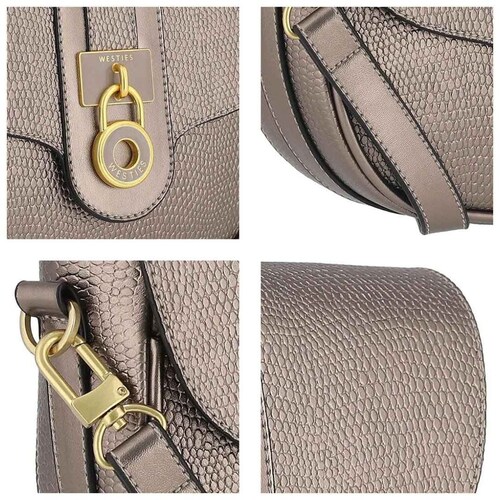 Bolsa Cross Body Gris Oscuro Metálico Westies