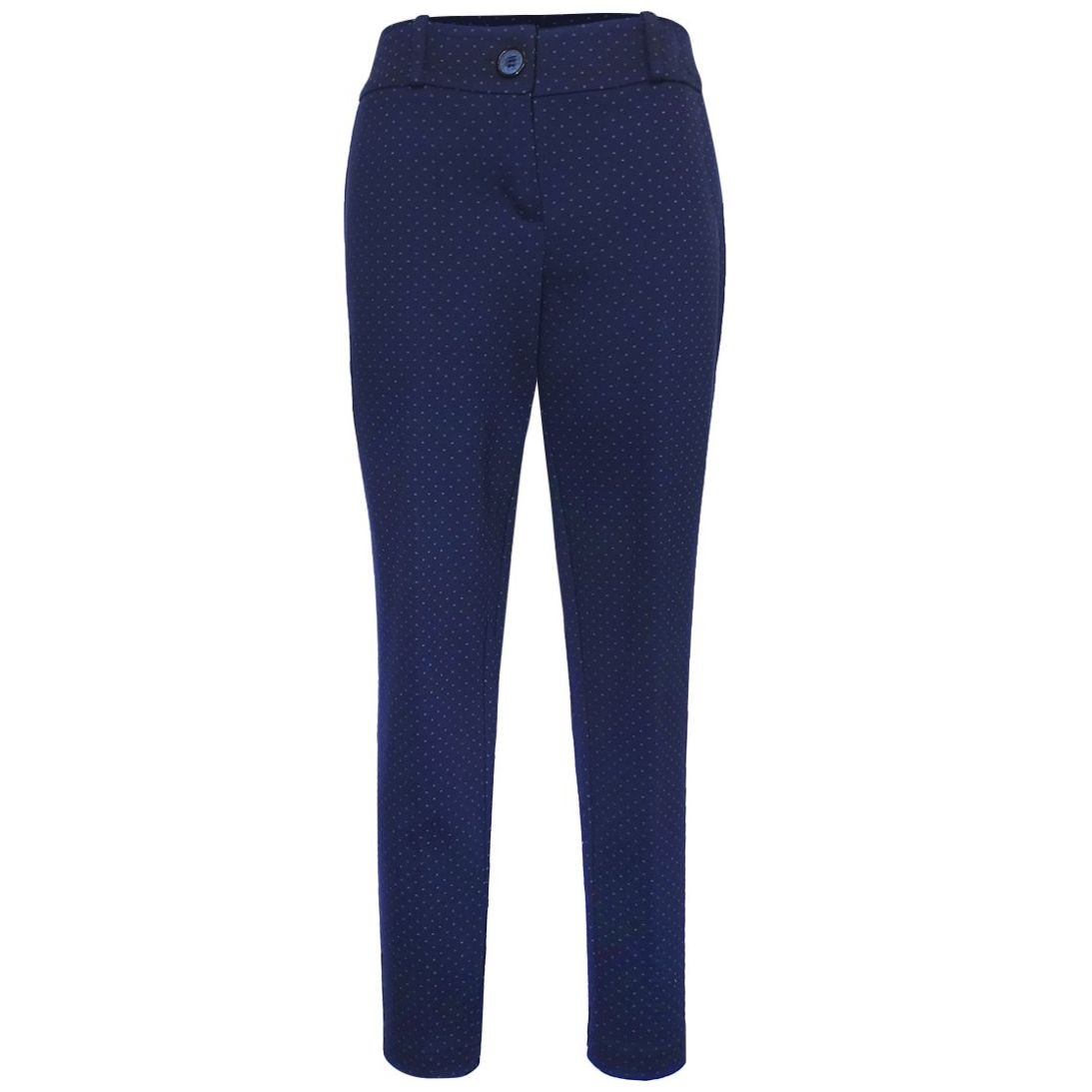 Pantalon azul discount con puntos blancos