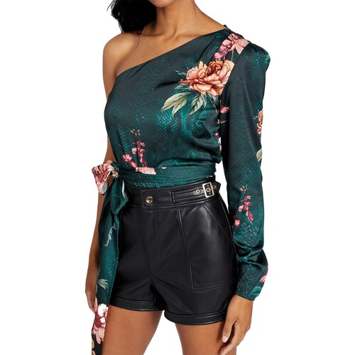 Top Manga Larga Diseño Flores Guess