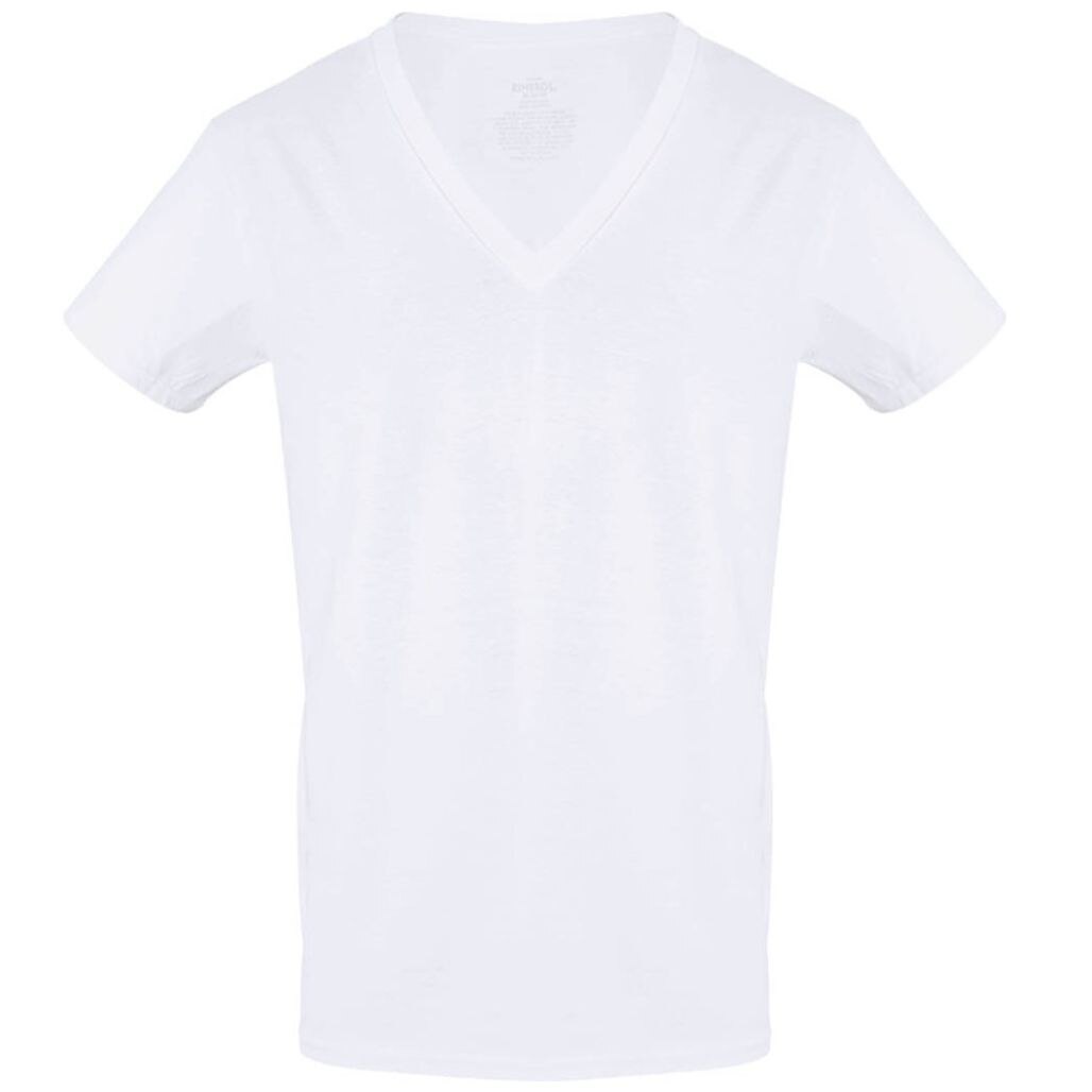 Paquete de 3 Camisetas con Cuello V Blancas para Hombre Modelo Elo