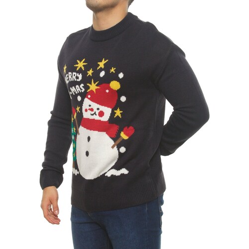 Suéter Casual Muñeco de Nieve para Hombre Jeanious