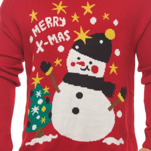 Suéter Casual Muñeco de Nieve para Hombre Jeanious