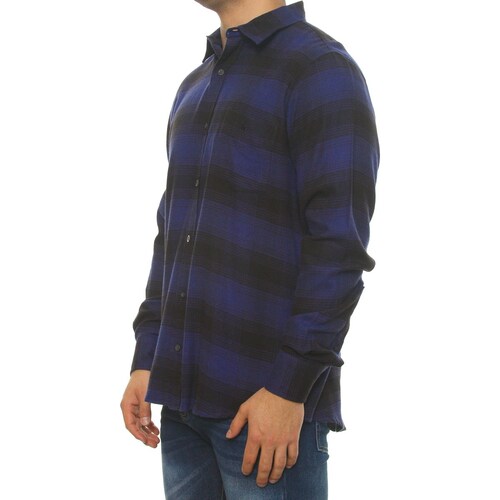 Camisa Casual Estampada Cuadros Manga Larga para Hombre Polo Club