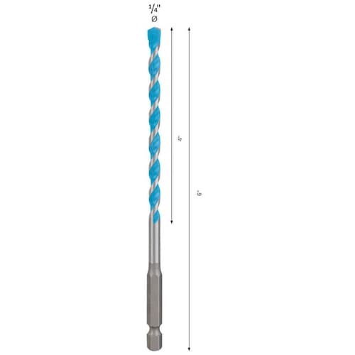Broca Bosch Hex-9 Multimaterial 1/4"x4"x6"