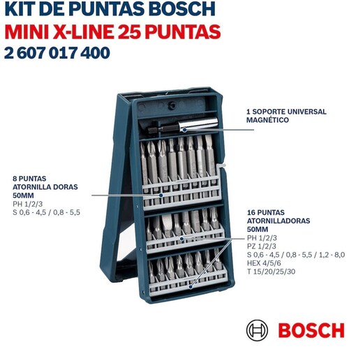 Set de Puntas Bosch para Atornillar X-Line 25 Pz