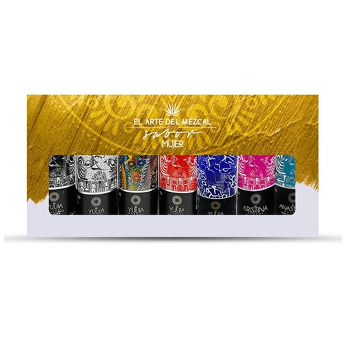  Estuche Yuliia Mezcal 7 Botellas con 50Ml