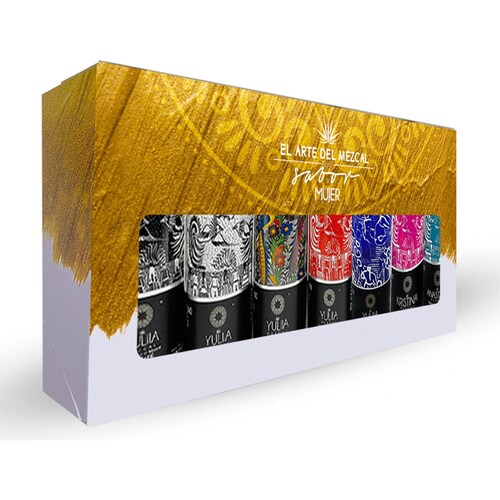  Estuche Yuliia Mezcal 7 Botellas con 50Ml