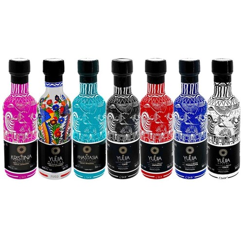  Estuche Yuliia Mezcal 7 Botellas con 50Ml