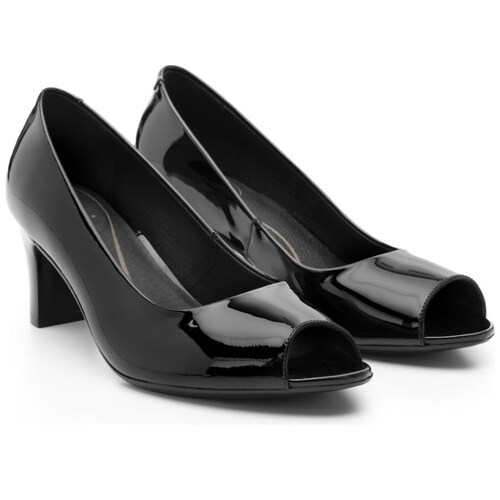 Zapatilla D Charol Boca D Pescado Negra Flexi