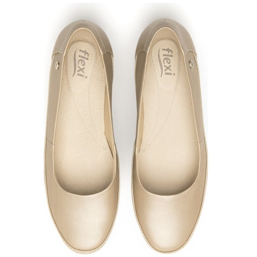Mocasín Casual Confort con Cuña Beige para Mujer Flexi
