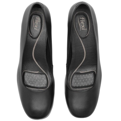 Zapatilla D Media Plataforma Negra Flexi