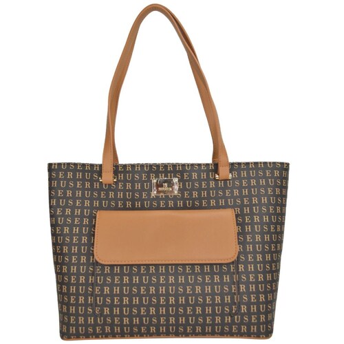 Bolsa Huser Tipo Tote Café Oscuro