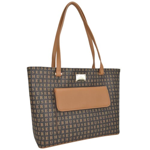 Bolsa Huser Tipo Tote Café Oscuro
