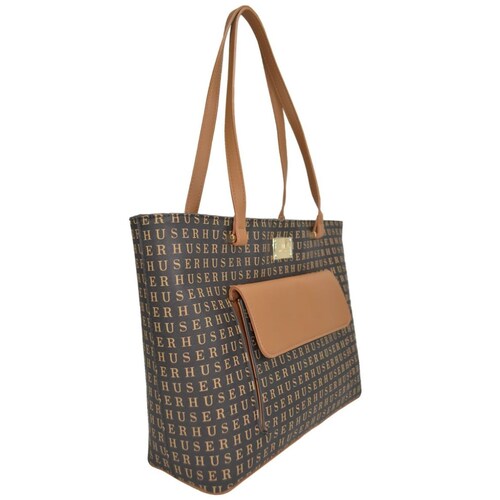 Bolsa Huser Tipo Tote Café Oscuro