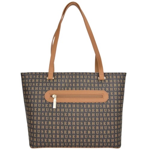 Bolsa Huser Tipo Tote Café Oscuro