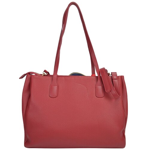 Bolsa Huser Tipo Tote Color Rojo con Cosmetiquera.