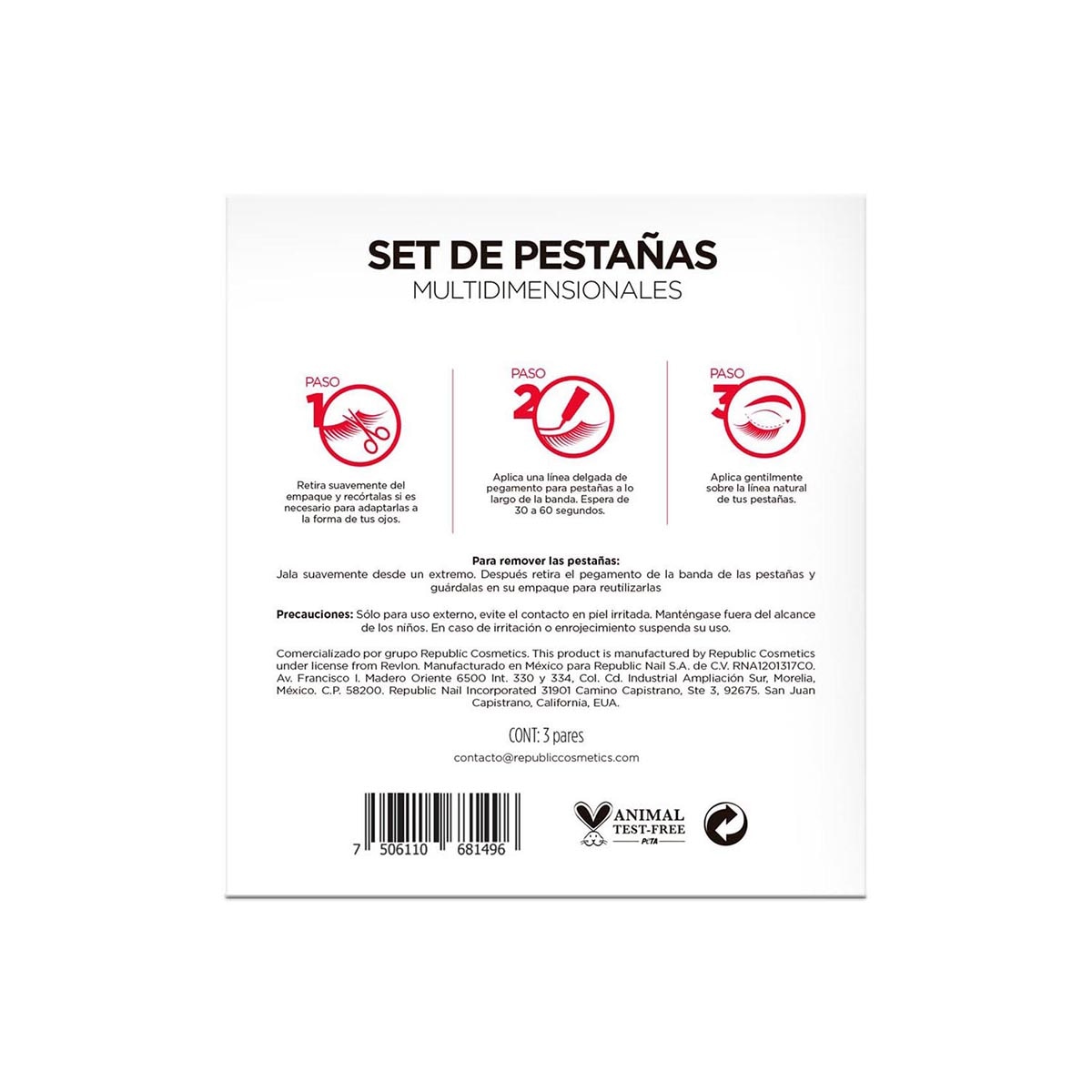 Pestañas Postizas 3 pares Modelo 3 image number 2