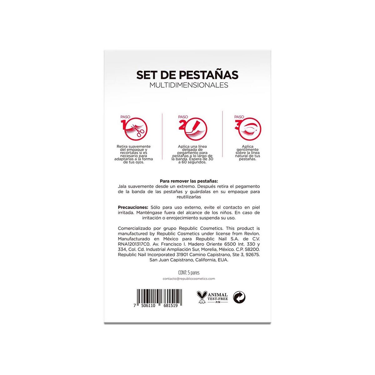 Pestañas Postizas 5 pares Modelo 1 image number 2