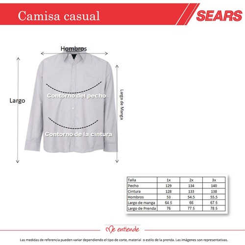 Camisa Manga Larga Oxford Jeanious para Hombre Tallas Plus