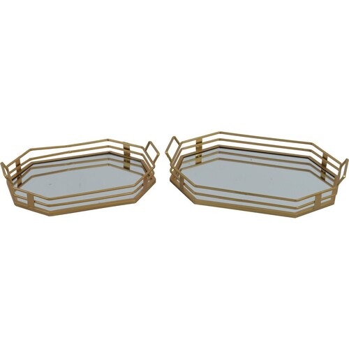 Juego Bandejas de 2 Piezas  L:47X30X7.5Cm S:41X26.5X7.5Cm