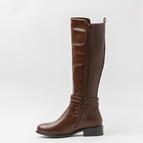 Bota Larga Tipo Equitación Color Café Emporio Vu