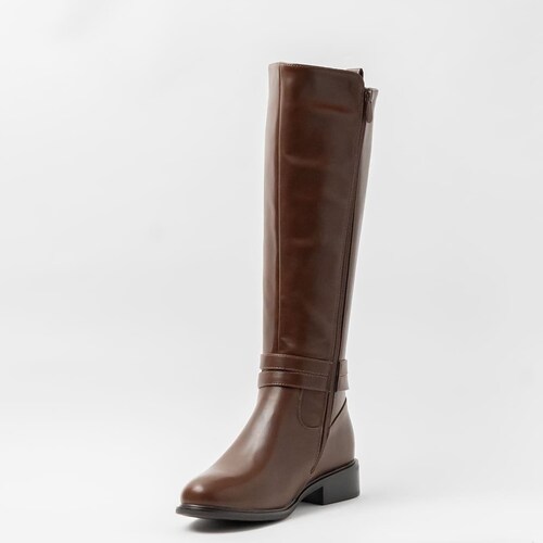 Bota Larga Tipo Equitación Color Café Emporio Vu