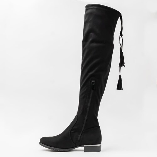 Bota Negra Larga Piso para Mujer Emporio Vu