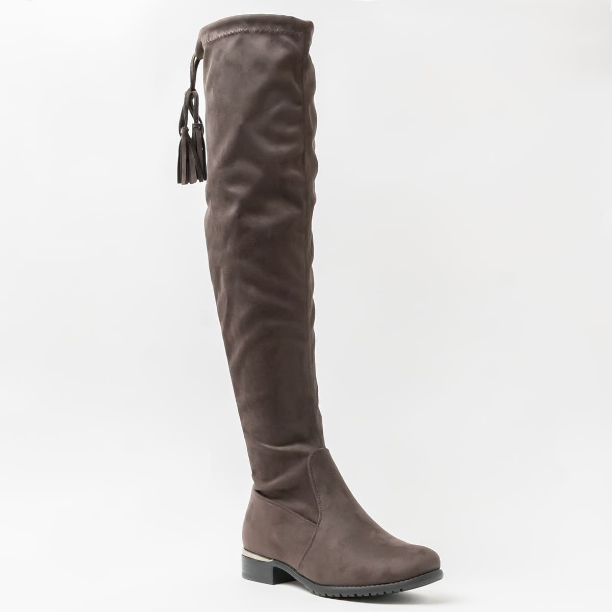 Botas grises best sale largas mujer